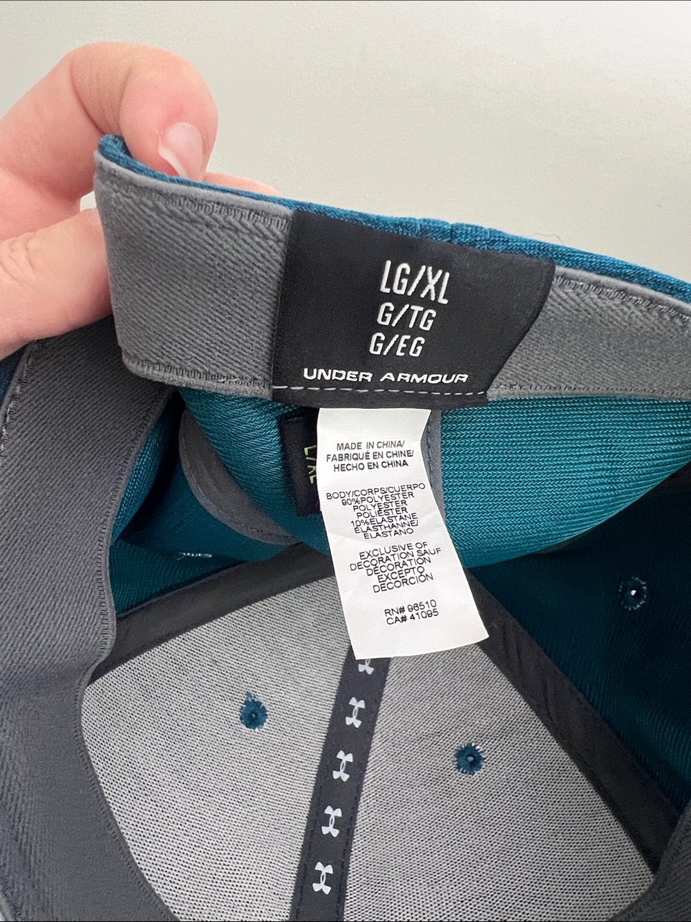 Under Armour Mens Blitzing 3.0 Teal Heather Stretch Fit Hat LG/XL - Picture 6 of 9